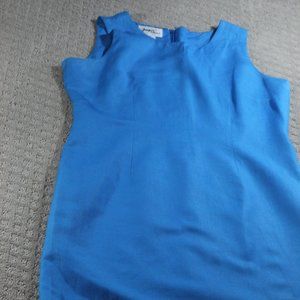 Jennifer Eden Size 12 Turquoise Sheath Knee-Length Dress *